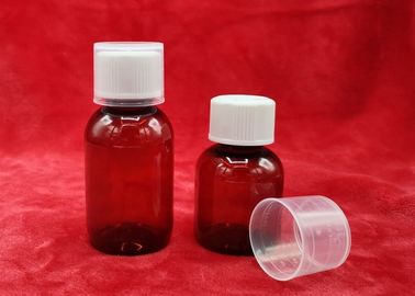 حزمة الطبية زجاجات PET الصيدلانية 69mm ارتفاع اللون البني / شفاف