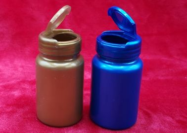 مجموعة كاملة من حبوب منع الحمل الملونة زجاجات ، الوجه - الأعلى كاب حاويات كبسولة بلاستيكية من السهل فتح / إغلاق