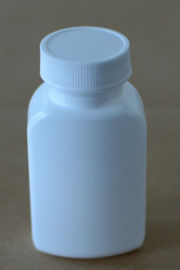 زجاجات بلاستيكية صغيرة مربعة اللون الأبيض للحبوب الطبية / التعبئة والتغليف اللوحي